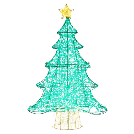 Árbol de Navidad Artificial Iluminado de 4 Pies con 520 Luces LED y Estrella Superior