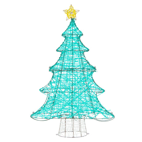 Árbol de Navidad Artificial Iluminado de 4 Pies con 520 Luces LED y Estrella Superior
