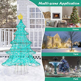 Árbol de Navidad Artificial Iluminado de 4 Pies con 520 Luces LED y Estrella Superior