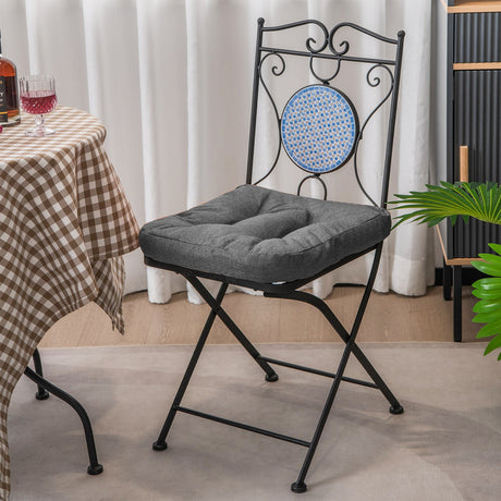 Paquete de 4 cojines para silla en forma de U de 44.5 x 43 cm con funda de poliéster