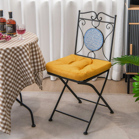 Paquete de 4 cojines para silla en forma de U de 44.5 x 43 cm con funda de poliéster