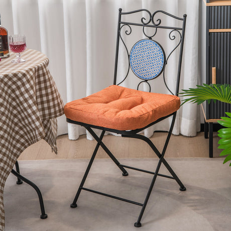 Paquete de 4 cojines para silla en forma de U de 44.5 x 43 cm con funda de poliéster