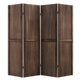 4-Panel Pegboard Display 5 Feet Tall Folding Privacy Screen for Craft Display Organized