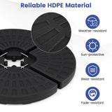 4-Piece Patio Market Umbrella Base 140 LBS Heavy-Duty with U-Locking Pins-Black