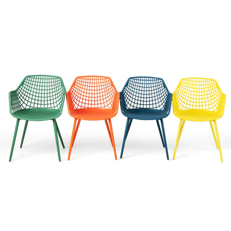 4 Pieces Kids Chairs with Curved Backrest and Ergonomic Armrests