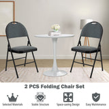 Sillas de comedor plegables acolchadas con respaldo de 2/4 piezas