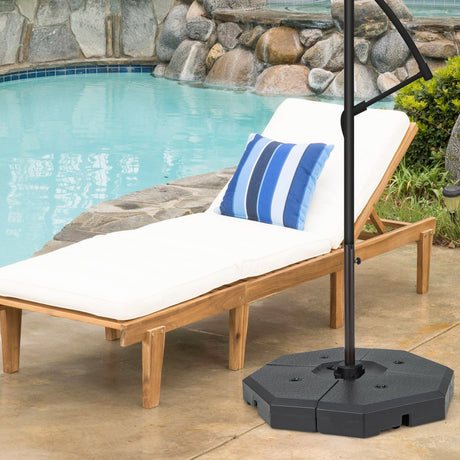 Juego de 4 pesos para base de sombrilla tipo voladizo para patio