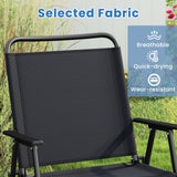 Juego de muebles plegables de patio de 4 piezas con mesa de centro de SPC y sillas de patio - Negro