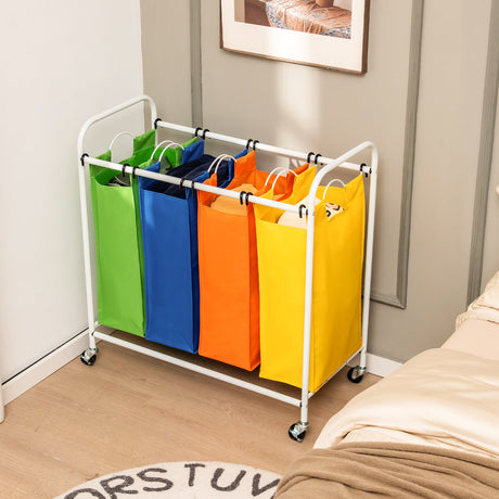 Clasificador de ropa de 136 L de gran capacidad con 4 secciones