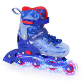 Patines en línea iluminados ajustables de 4 tamaños para niños con ruedas que se encienden