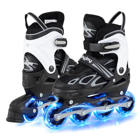 Patines de Cuchilla Ajustables de 4 Tallas con Ruedas Iluminadas para Jóvenes