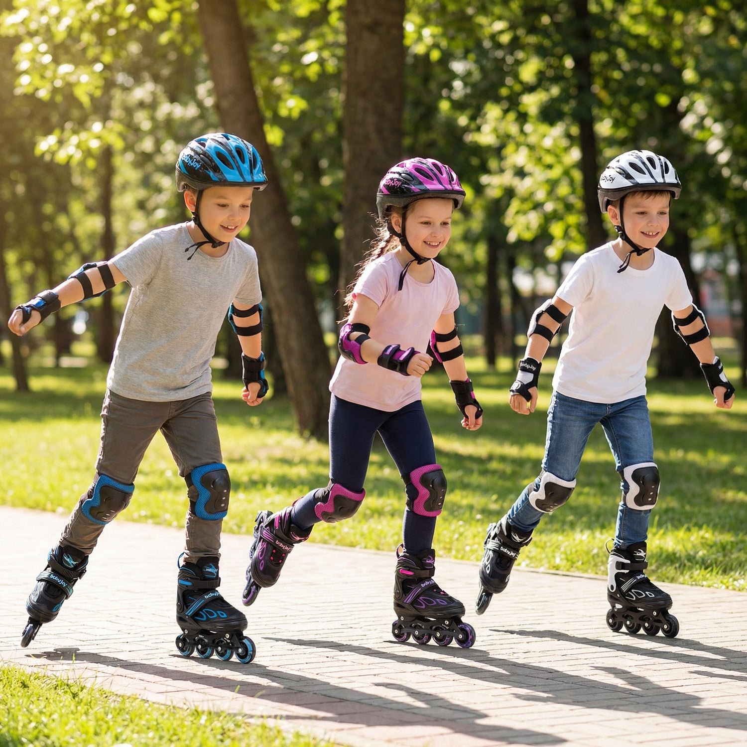 Patines de Cuchilla Ajustables de 4 Tallas con Ruedas Iluminadas para Jóvenes