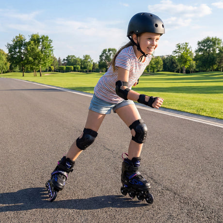 Patines de Cuchilla Ajustables de 4 Tallas con Ruedas Iluminadas para Jóvenes