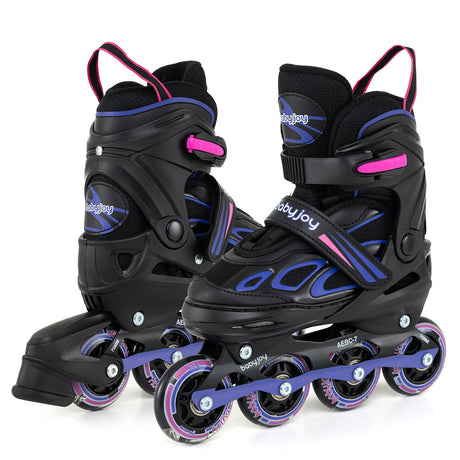 Patines de Cuchilla Ajustables de 4 Tallas con Ruedas Iluminadas para Jóvenes