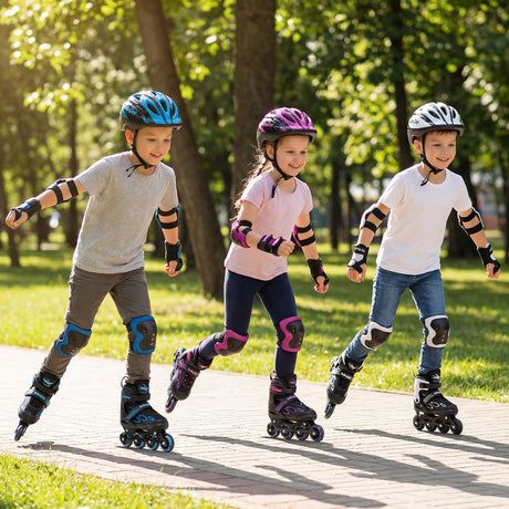 Patines de Cuchilla Ajustables de 4 Tallas con Ruedas Iluminadas para Jóvenes