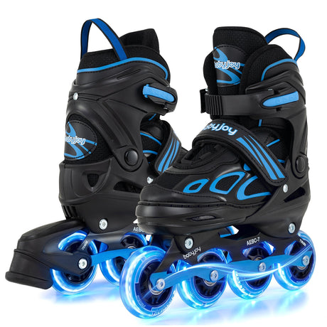 Patines de Cuchilla Ajustables de 4 Tallas con Ruedas Iluminadas para Jóvenes