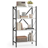 4-Tier Bookshelf with Heavy-Duty Metal Frame