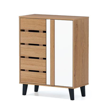 Zapatero de granja de 4 niveles con puerta de celosía