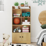Estantería de 4 niveles con expositor de 4 cubos y 2 puertas