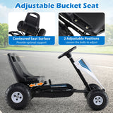 4-Wheel Ride On Toy Pedal Go Kart for Kids with Steering Wheel and Safe Handbrake