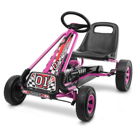 Coche de carreras de pedales de 4 ruedas para niños, juguete para jugar al aire libre