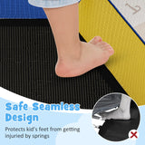 4 FT Small Toddler Recreational Trampoline with Safety Enclosure Net-Colorful