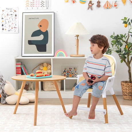 Silla alta convertible 4 en 1 para bebés, silla de alimentación infantil con bandeja ajustable