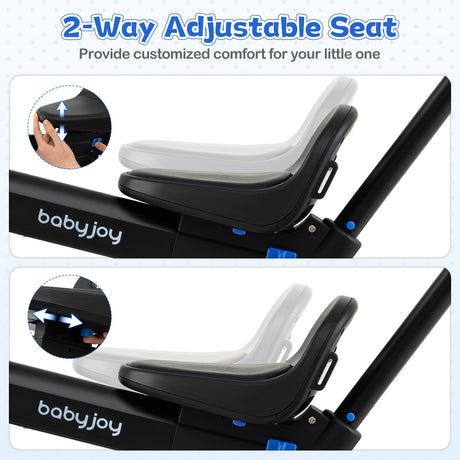Triciclo plegable 4 en 1 para niños pequeños con manija de empuje y asiento ajustable