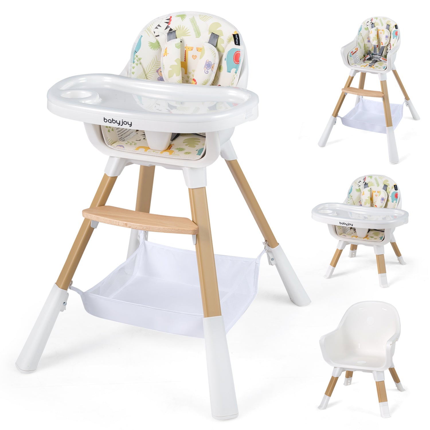 Trona 4 en 1 convertible para bebés y niños pequeños - Varios colores