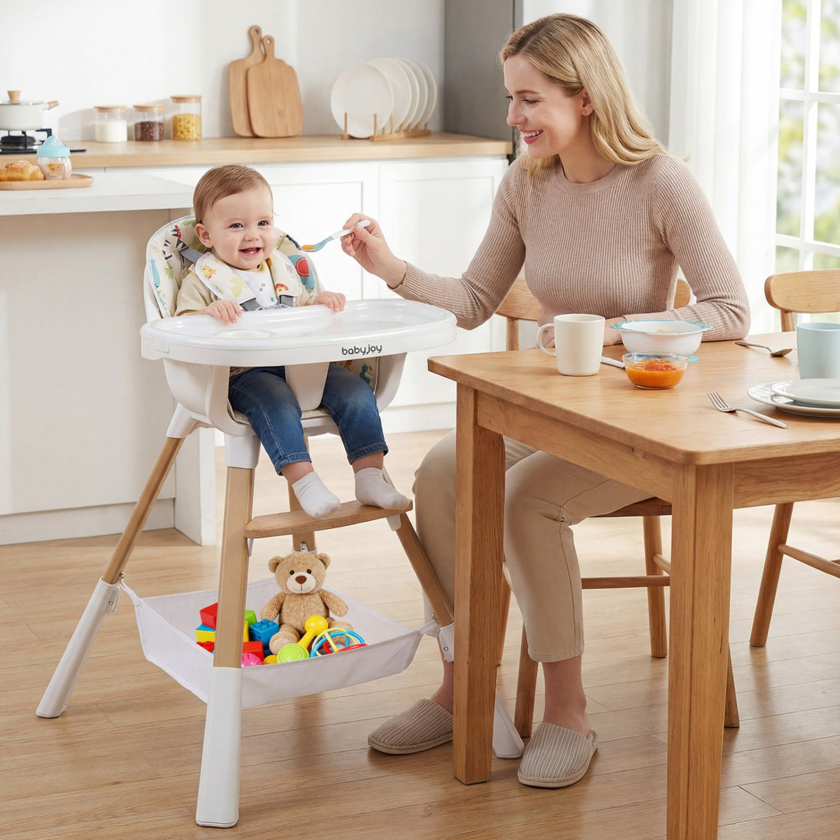 Trona 4 en 1 convertible para bebés y niños pequeños - Varios colores