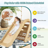 4 in 1 Triangle Climber Toy with Sliding Board and Climbing Net