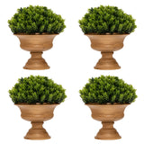 Paquete de 4 árboles topiarios de boj artificial