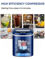 Mini máquina eléctrica portátil y compacta para hacer hielo