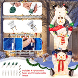 Decoración Navideña de Muñecos de Nieve Apilados Iluminados de 5.6 Pies
