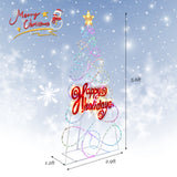 Árbol de Navidad para Exteriores de 1.7 m con 216 Luces LED y 6 Modos de Iluminación