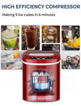 Mini máquina eléctrica portátil y compacta para hacer hielo