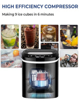 Mini máquina eléctrica portátil y compacta para hacer hielo