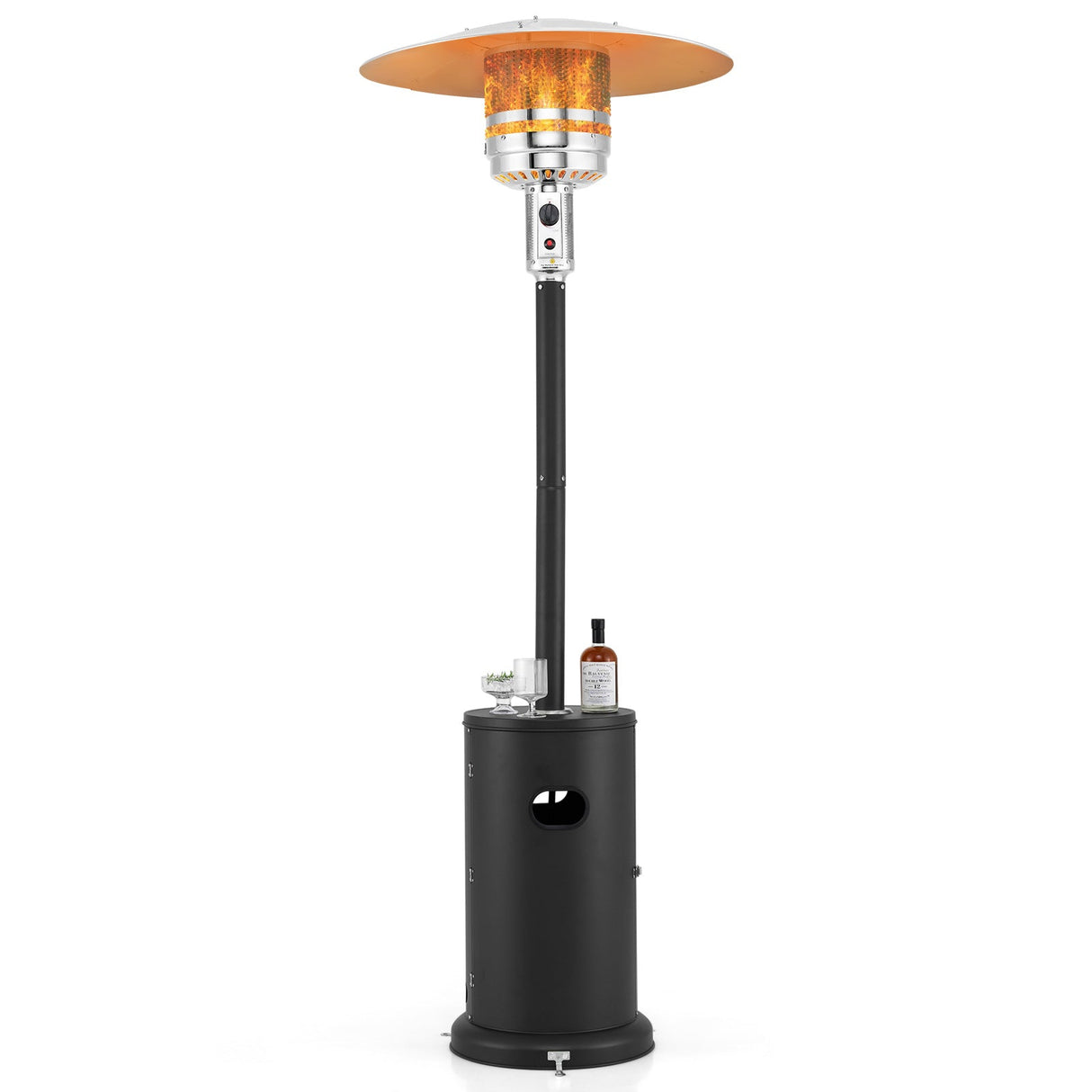 Calentador de patio de propano de 50000 BTU con diseño de mesa redonda