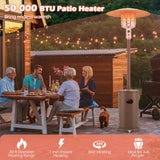 Calentador de patio de propano de 50000 BTU con diseño de mesa redonda