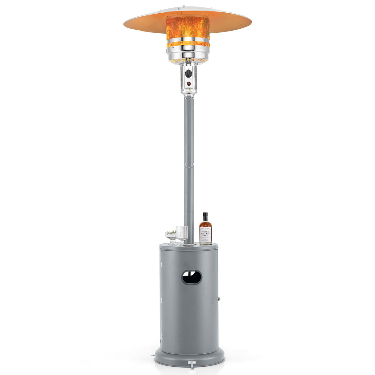 Calentador de patio de propano de 50000 BTU con diseño de mesa redonda