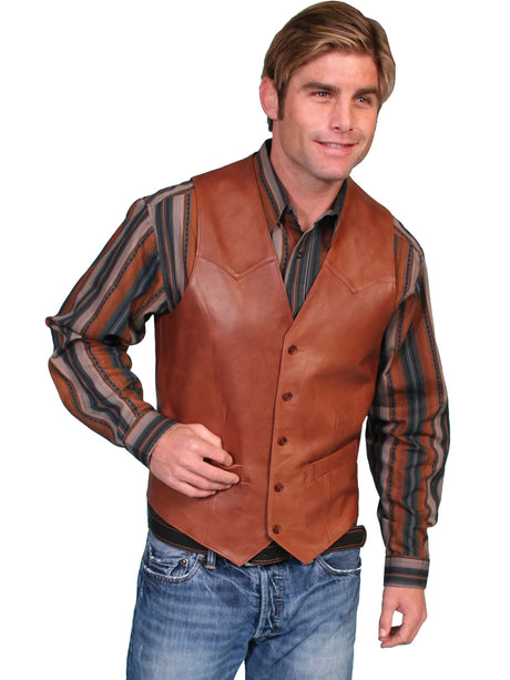 Scully Outrider (503 Cuero) – Chaleco para hombre