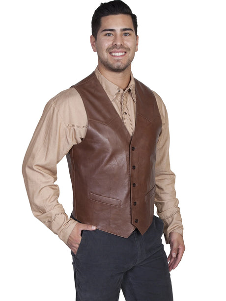Scully Outrider (503 Cuero) – Chaleco para hombre