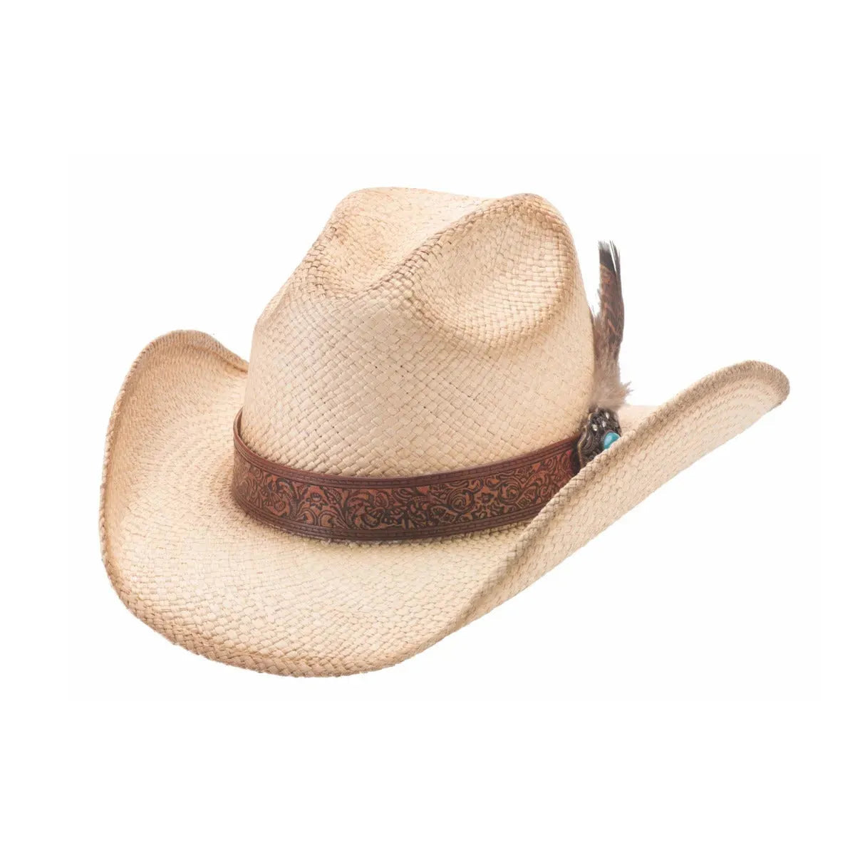 Bullhide Moonshine - Sombrero vaquero de paja panamá genuina (Liquidación)