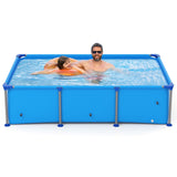 690/978/1158/1617 Gal Outdoor Family Swimming Pool with Metal Frame