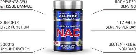 Allmax NAC (Apoyo Inmunológico), 60 Cápsulas Vegetales