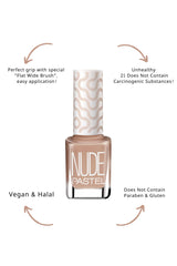 Pastel Vegan Cruelty-Free Nail Polish - Pastel Nude 101, Non-Toxic, Long-Lasting Color