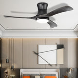 Ventilador de techo empotrado de 52 pulgadas con luz LED - Negro