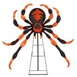 Decoración de araña de Halloween de 52 pulgadas con 16 LED parpadeantes de color blanco cálido