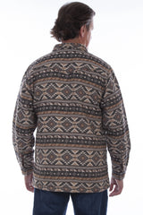Scully Desert Mesa - Camisa Chaqueta de Franela Western para Hombre