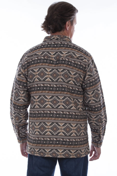 Scully Desert Mesa - Camisa Chaqueta de Franela Western para Hombre